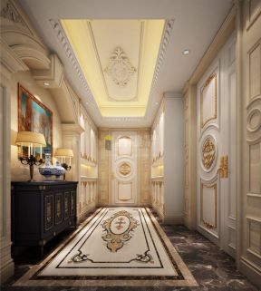 四居300平欧式风格走廊装修设计效果图