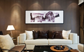 现代风格140平米三居室客厅沙发设计效果图