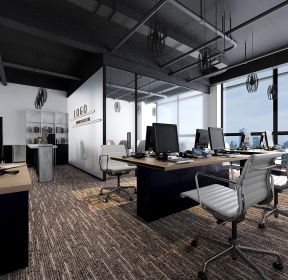 120平米现代风格办公室办公区装修设计效果图-每日推荐