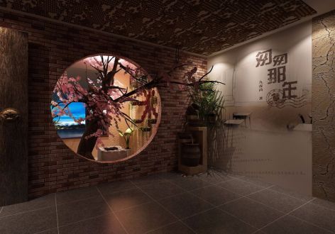 赣州450平中式风格主题餐厅装修装修效果图