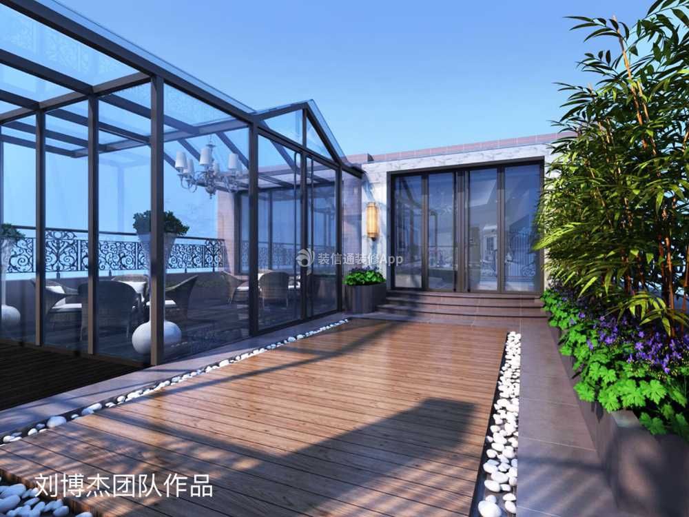 350平米現(xiàn)代風(fēng)格復(fù)式頂樓陽(yáng)臺(tái)裝修設(shè)計(jì)效果圖