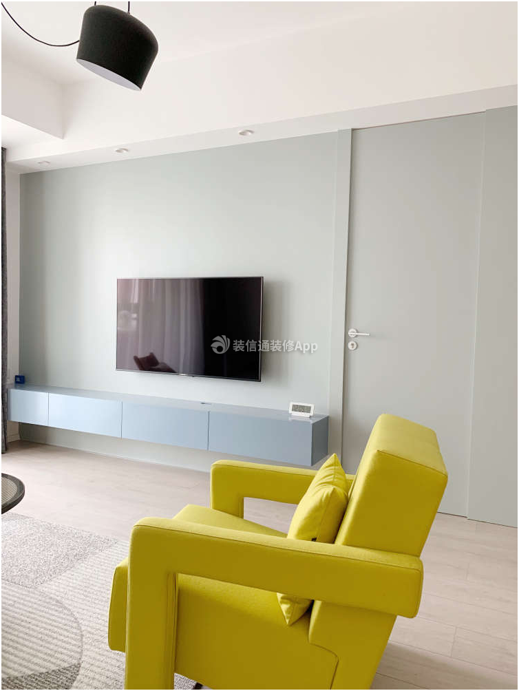 122平米三居室欧式风格电视背景墙装修设计效果图