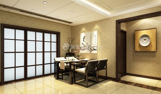 中式风格170平米四居室餐厅灯装修效果图