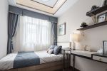 新中式风格114平三居室卧室窗帘装修效果图