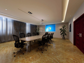 现代办公楼多媒体会议室装修效果图图片