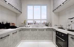 现代风格106平三居室厨房装修效果图