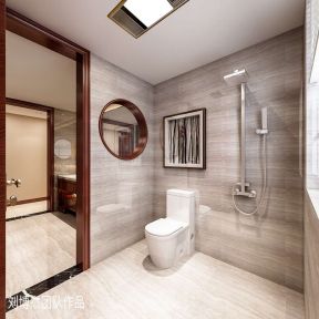 新中式150平三居室卫生间装修效果图