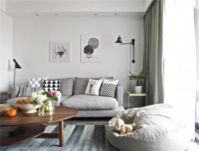 北欧风格136平三居室客厅沙发装修效果图