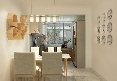 汇德国际小区现代简约风格120平三居室装修效果图