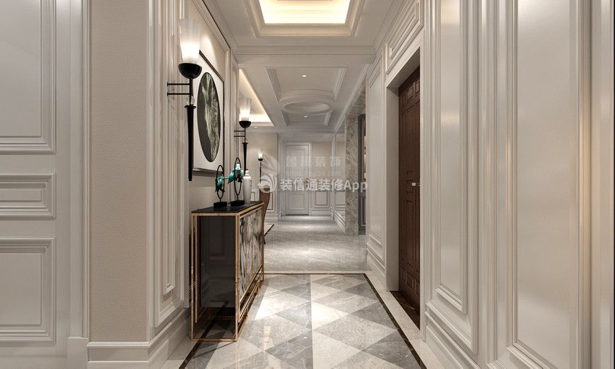 四居265平美式风格走廊装修设计效果图大全