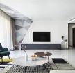 现代简约风格75平米两居室客厅电视墙设计图片