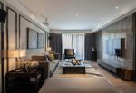 126平米新中式风格三居室客厅装修设计效果图欣赏