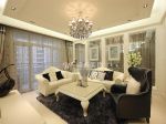 130平欧式风格四居室客厅沙发装修效果图