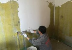 咸阳渭水湾96平方米现代简约油漆工阶段