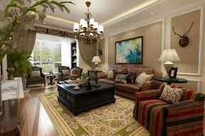 第五园简欧风格三居室客厅沙发装修效果图