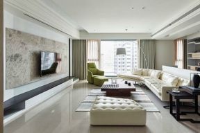 77平米二居室现代风格客厅沙发装修设计效果图