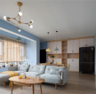 89平米现代北欧风格客厅布艺沙发装修效果图