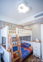 三居102平美式风格儿童房卧室高低床设计图片