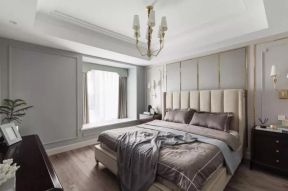 105平米美式风格三居室卧室软包设计图片