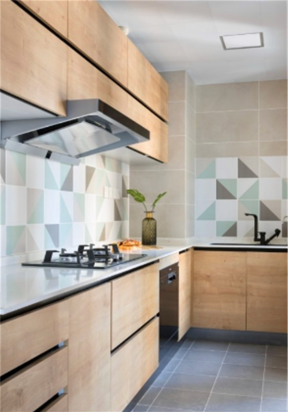 89平米现代北欧风格厨房橱柜装修设计图片