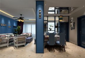 地中海风格123平三居室餐厅装修效果图