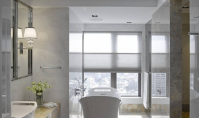 130平米简欧风格三居室卫生间浴缸效果图片