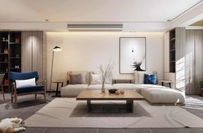 110平米三居室现代简约风格沙发背景墙装修设计效果图