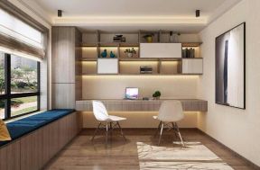 110平米三居室现代简约风格书房装修设计效果图