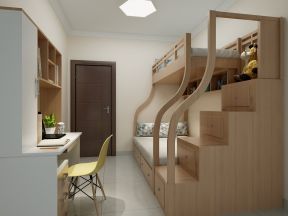 100平米三居室现代风格高低床装修设计效果图赏析