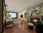 龙湖水晶郦城126平米田园风格三居室装修效果图