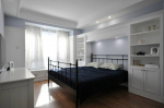 112平米现代美式风格卧室铁床效果图欣赏