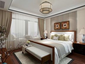 现代中式风格150平米三居室卧室装修效果图