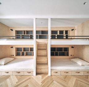 四居180平北欧风格卧室双层床家装图片赏析-每日推荐