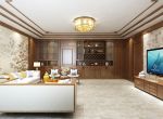 中式风格200平米三居室客厅装修设计效果图