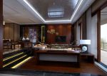 新中式风格245平米别墅客厅电视墙设计图片
