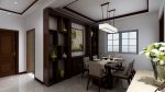 新中式风格125平米三居室餐厅装修设计效果图