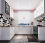 现代风格106平三居室厨房装修效果图欣赏