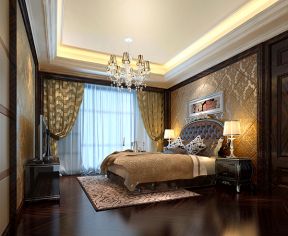 平层190平美式风格卧室装修设计图