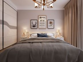 90平米现代风格二居室卧室装修设计效果图欣赏