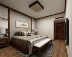 中式风格180平米四居室卧室床装修效果图