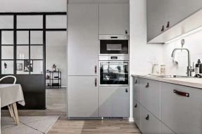 100平米三居室现代风格厨房装修设计效果图