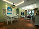地中海风格140平米三居室餐厅餐桌装修效果图