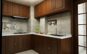 四居141平新中式风格厨房装修设计图