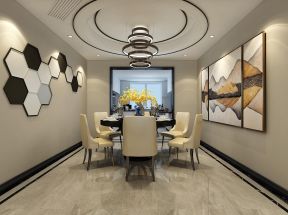140平米四居室现代风格餐厅装修设计效果图