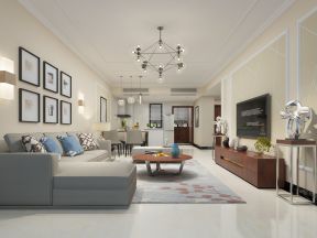 100平米三居室现代风格客厅装修设计效果图大全