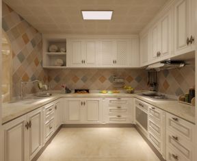 200平米四居室美式风格厨房装修设计效果图