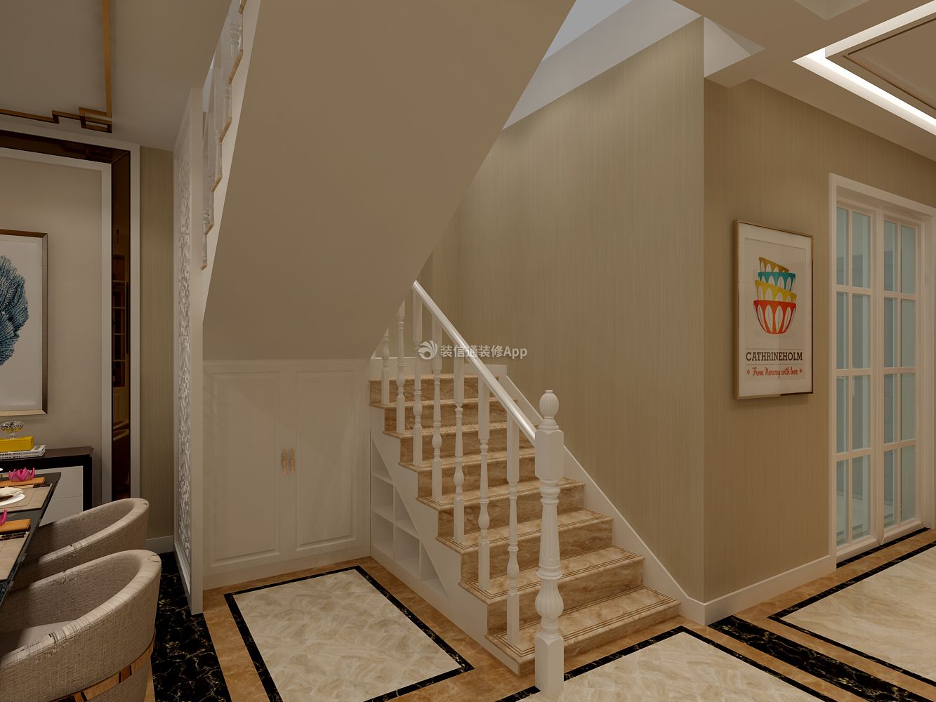 200平米现代复式楼梯装修设计效果图大全