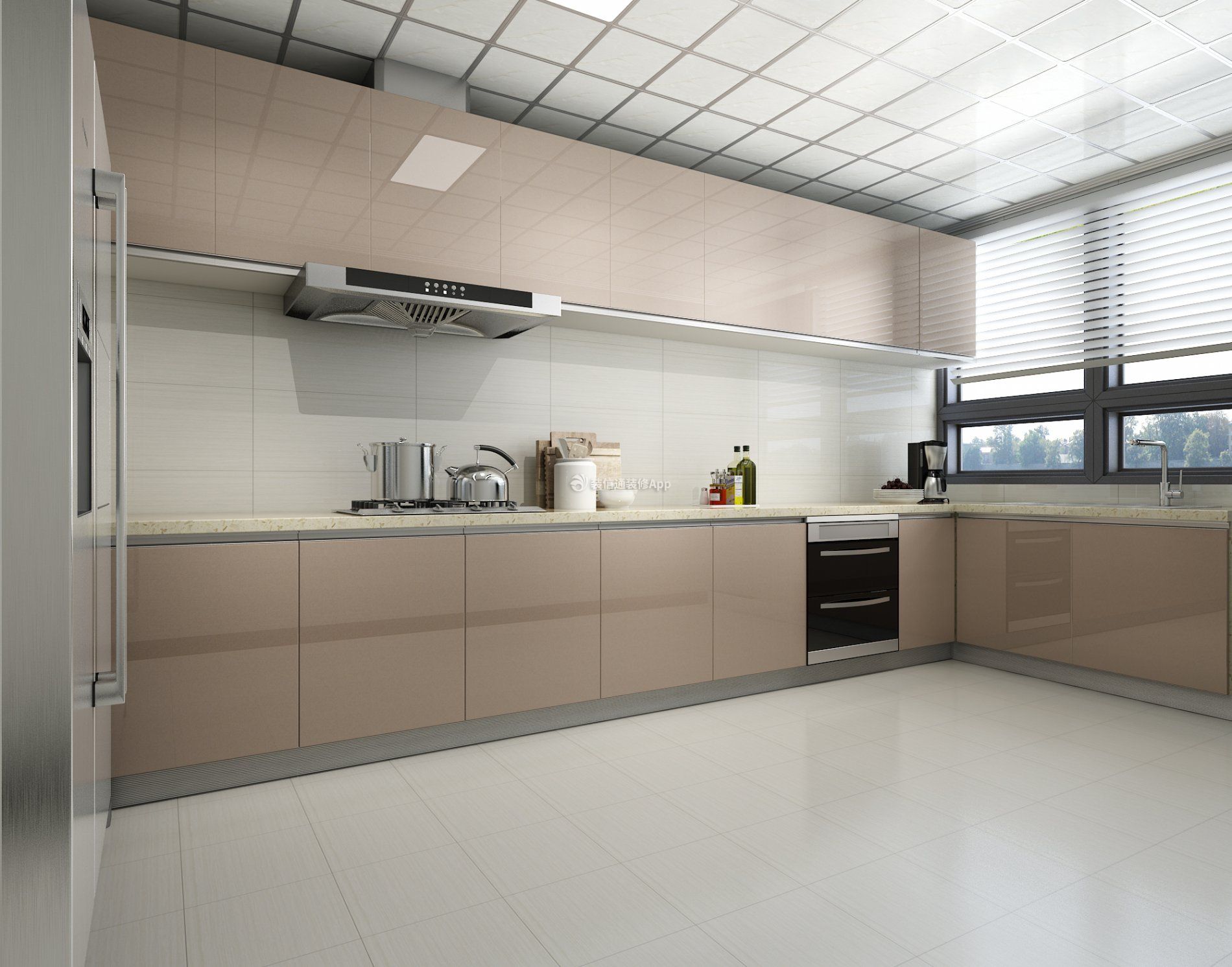 120平三居室现代风格厨房装修设计效果图欣赏