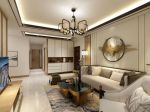85平米新中式风格二居室客厅装修设计效果图欣赏