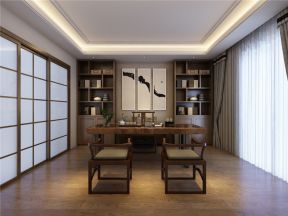 242平米中式风格复式书房书桌装修效果图